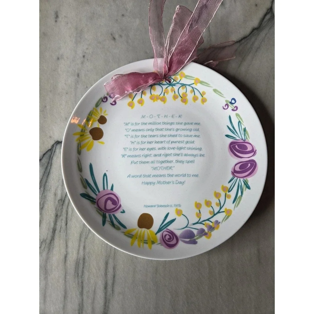 Vintage Mother Poem Decorative Plate 7
